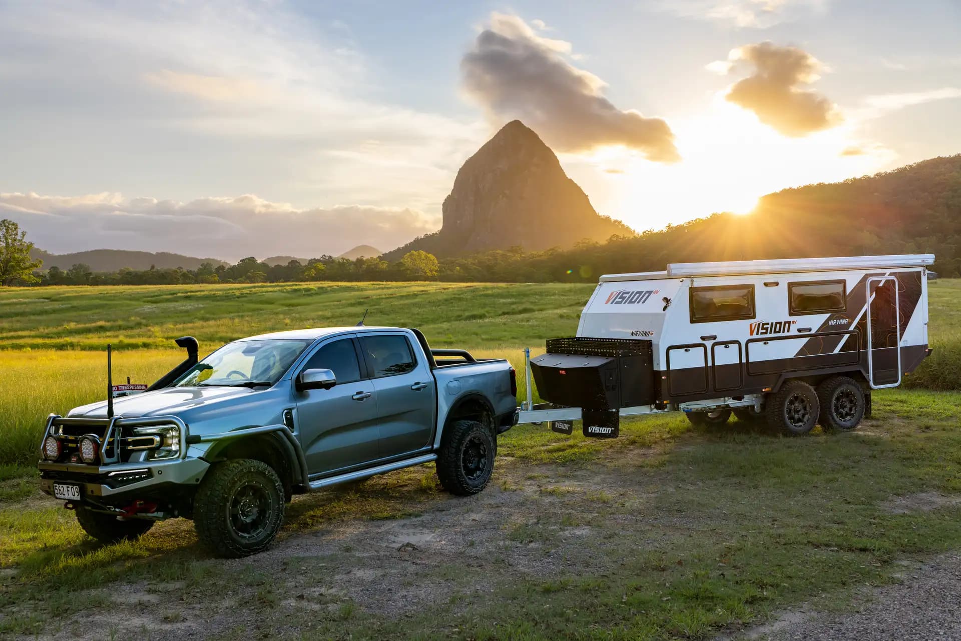 Nirvana 16'A at sunset, Glasshouse Mountains